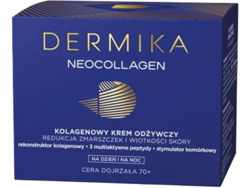 Dermika Luxury Neocollagen kolagenowy krem odżywczy redukujący zmarszczki i wiotkość skóry 70+