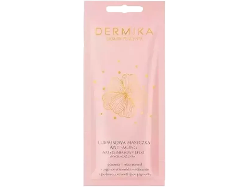 Dermika Luxury Placenta luksusowa anti-aging natychmiastowy efekt wygładzenia, maska