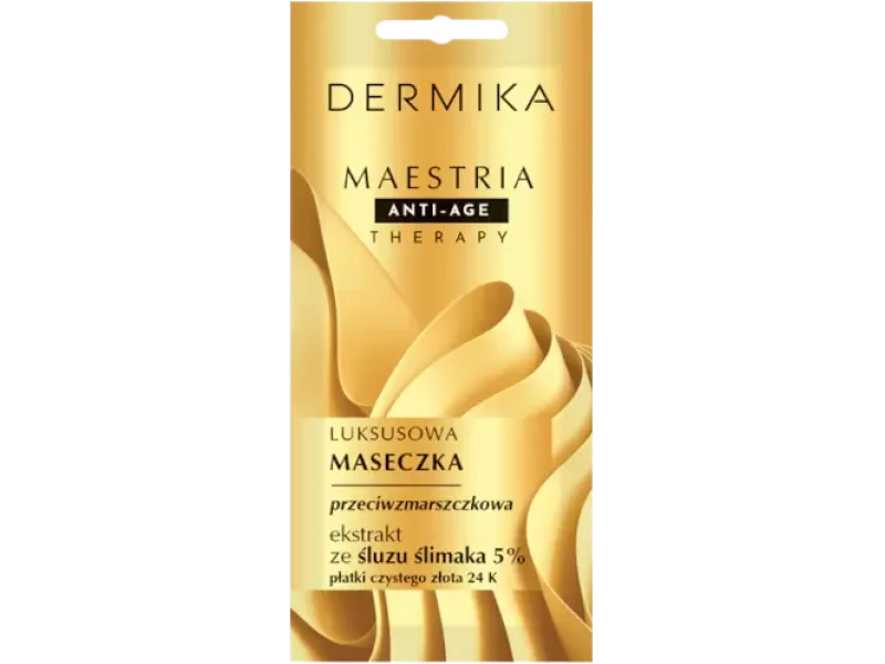 Dermika Maestria luksusowa maseczka przeciwzmarszczkowa ze śluzu ślimaka, maska