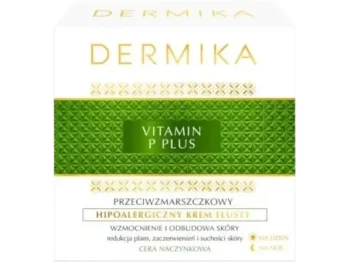 Zdjęcie produktu DERMIKA VITAMIN P PLUS przeciwzmarszczkowy hipoalergiczny krem półtłusty
