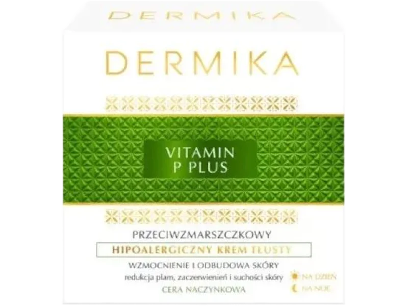 DERMIKA VITAMIN P PLUS przeciwzmarszczkowy hipoalergiczny krem półtłusty