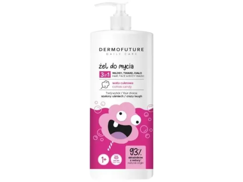 DermoFuture Daily Care Kids 3w1, smak wata cukrowa, żel