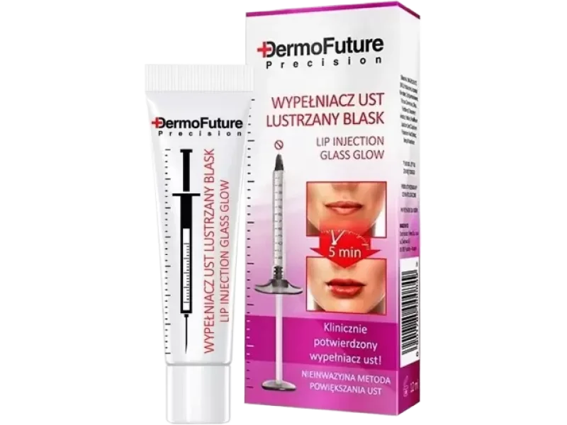 DermoFuture Lip Injection Glass Glow wypełniacz ust lustrzany blask, balsam