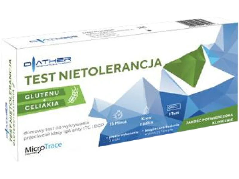 Diather Test nietolerancja glutenu + celiakia, test diagnostyczny