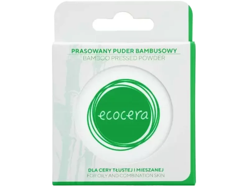 Ecocera naturalny prasowany puder bambusowy dla cery tłustej i mieszanej