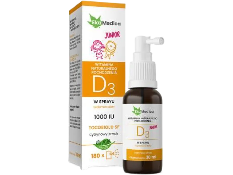 EkaMedica junior witamina D3, spray, 25 µg
