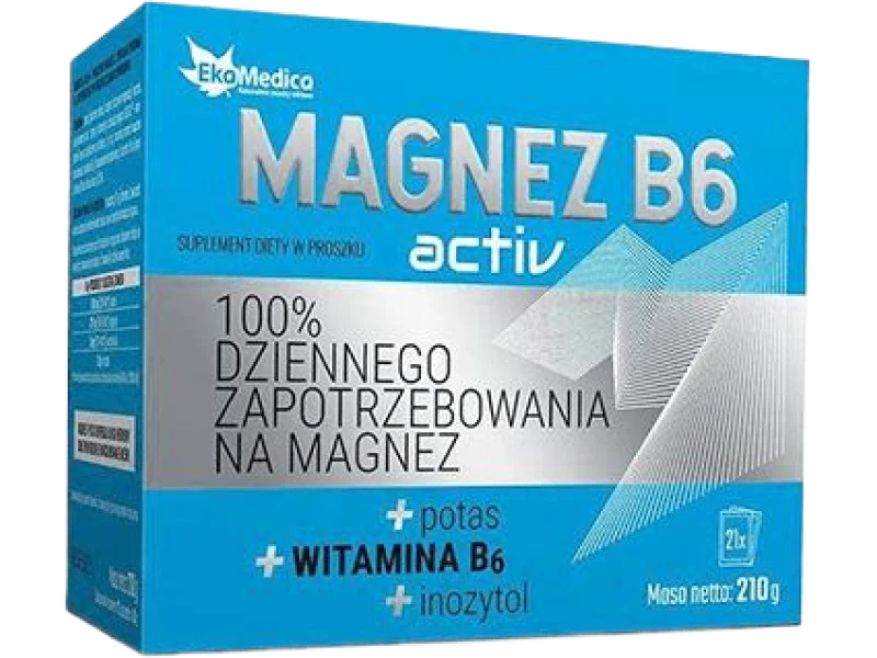 EkaMedica Magnez B6 Active, proszek w saszetkach