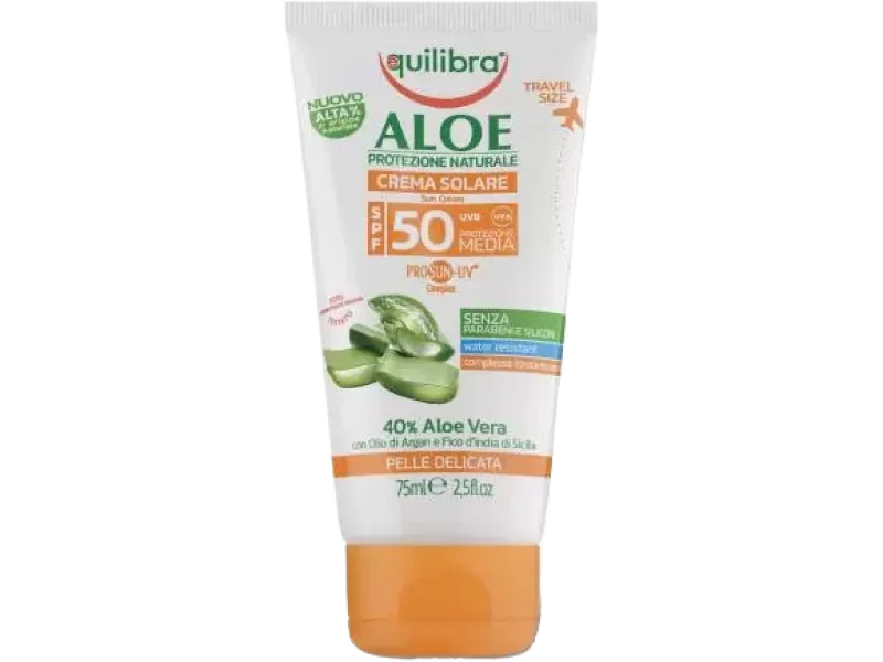 Equilibra Aloesowy krem przeciwsłoneczny SPF 50+ UVA/UVB