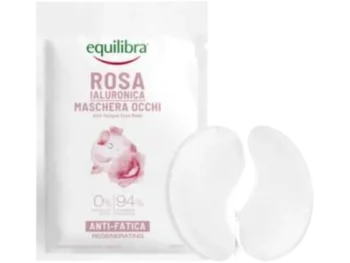 Zdjęcie produktu Equilibra Rosa, płatki przeciw zmęczeniu pod oczy z kwasem hialuronowym, płatki pod oczy