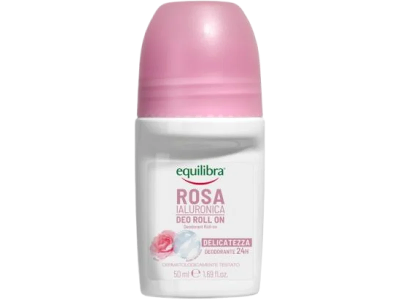 EQUILIBRA Różany dezodorant w kulce z kwasem hialuronowym, roll-on