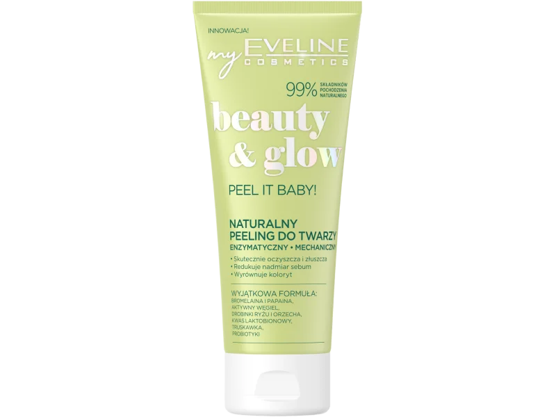 Eveline Beauty & Glow Peel It Baby! naturalny peeling do twarzy 2w1 enzymatyczny i mechaniczny, żel