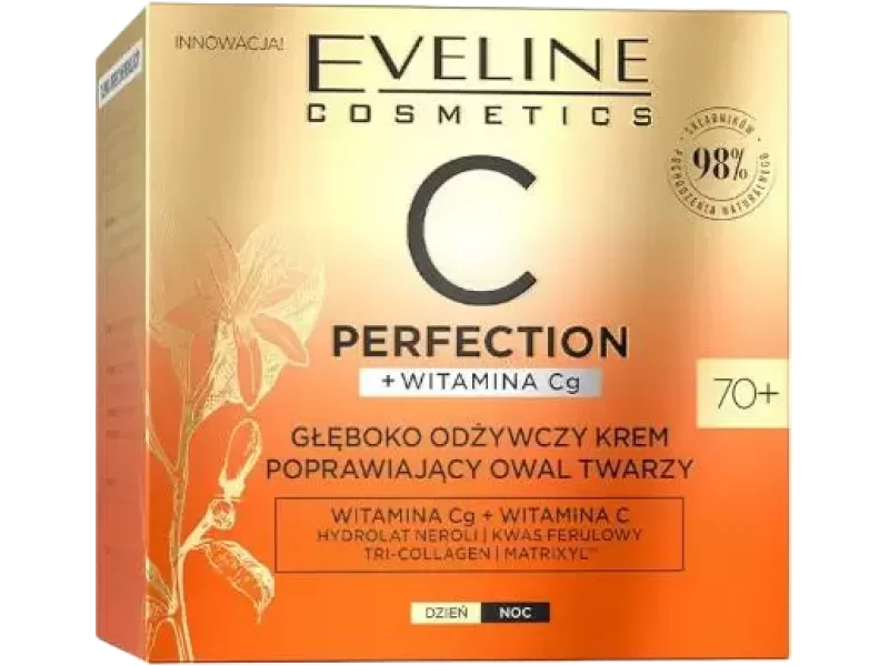 Eveline C-Perfection głęboko odżywczy poprawiający owal twarzy 70+, krem
