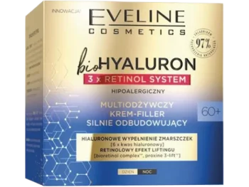 Zdjęcie produktu Eveline Cosmetics BioHyaluron 3 x Retinol multiodżywczy krem-filler silnie odbudowujący 60+