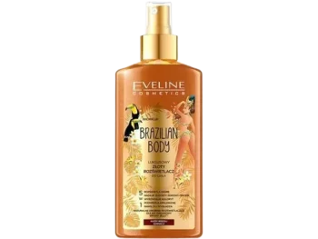 Zdjęcie produktu Eveline Cosmetics Brazilian Body luksusowy złoty rozświetlacz do ciała 5w1, żel