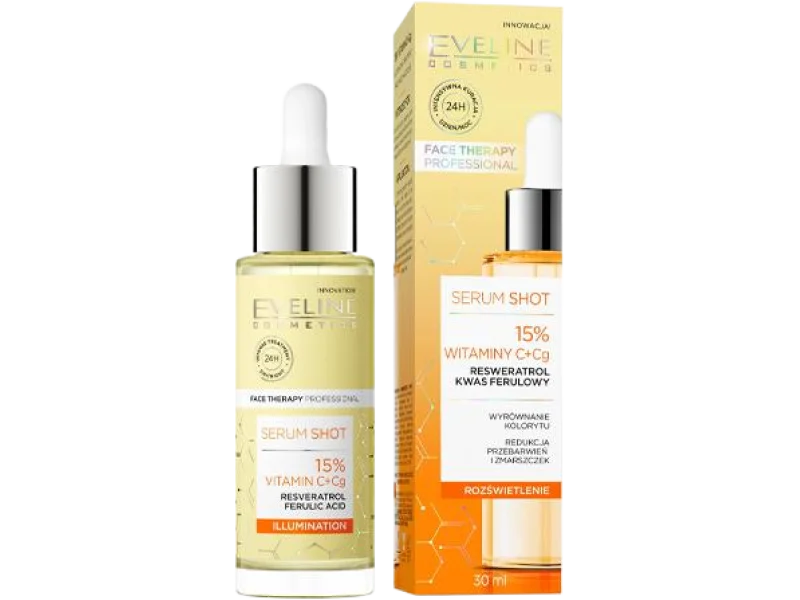 Eveline Cosmetics Face Therapy Professional Serum Shot kuracja rozświetlająca witaminy C+Cg