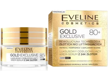 Zdjęcie produktu EVELINE COSMETICS GOLD EXCLUSIVE luksusowy odbudowujący krem-serum z 24K złotem 80+