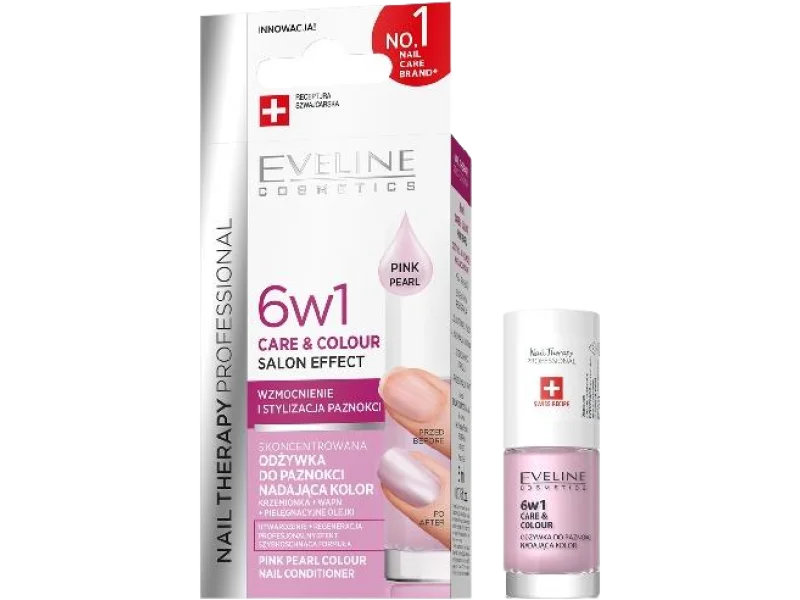EVELINE COSMETICS Nail Therapy Professional skoncentrowana odżywka do paznokci nadająca kolor 6w1