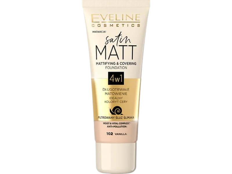Eveline Cosmetics Satin Matt matujący 4 w 1, podkład