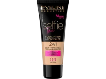 Zdjęcie produktu Eveline Cosmetics Selfie Time podkład i korektor 2w1 kryjąco-nawilżający, 04 natural