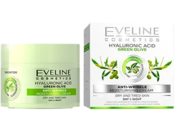 Zdjęcie produktu Eveline kwas hialuronowy zielona oliwka nawilżający krem przeciwzmarszczkowy