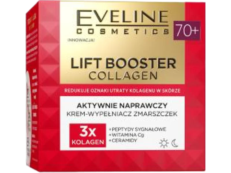 Eveline Lift booster collagen aktywnie naprawczy krem-wypełniacz zmarszczek 70+