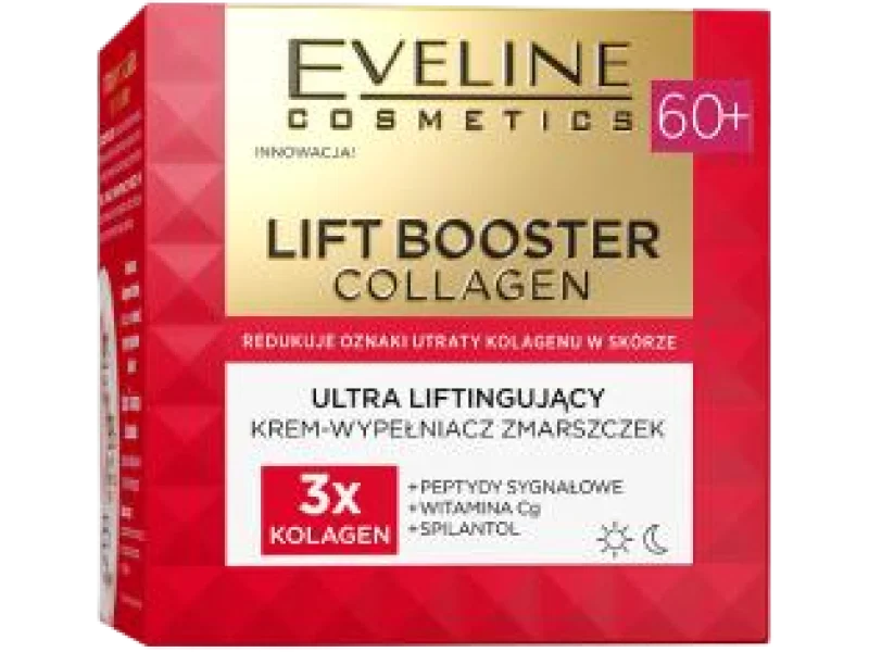 Eveline Lift Booster Collagen Ultra liftingujący krem-wypełniacz zmarszczek 60+