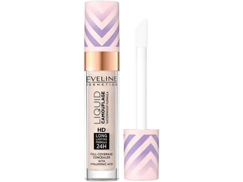 Eveline Liquid Camouflage wodoodporny korektor kamuflujący z kwasem hialuronowym, fluid
