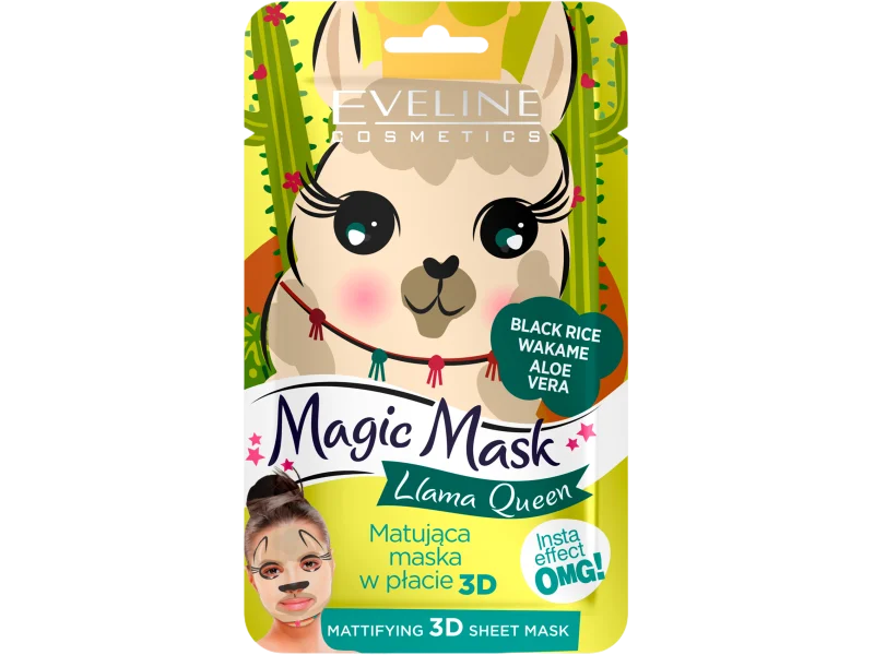 Eveline Magic Mask Llama Queen matująca maska w płacie 3D