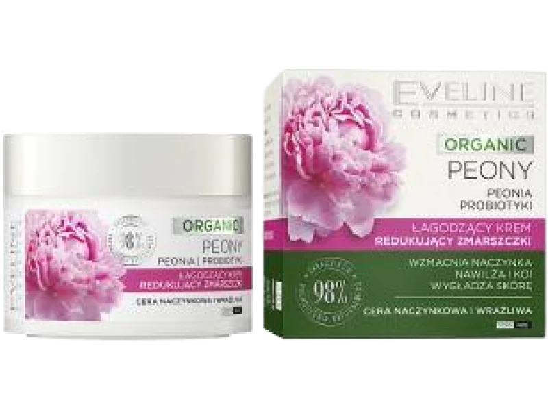 EVELINE Organic Peony łagodzący krem redukujący zmarszczki