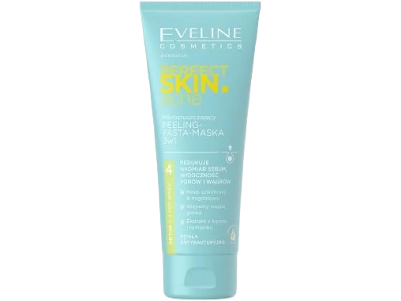 Eveline Perfect Skin.acne mikrozłuszczający peeling-pasta-maska 3w1