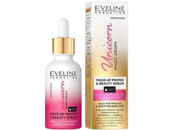 Zdjęcie produktu EVELINE Unicorn Magic Drops pielęgnująca baza pod makijaż, serum