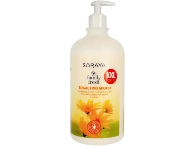 Family Fresh nawilżający kremowy żel pod prysznic ze zmiękczającym wyciągiem z miodu Bogactwo miodu, żel na skórę
