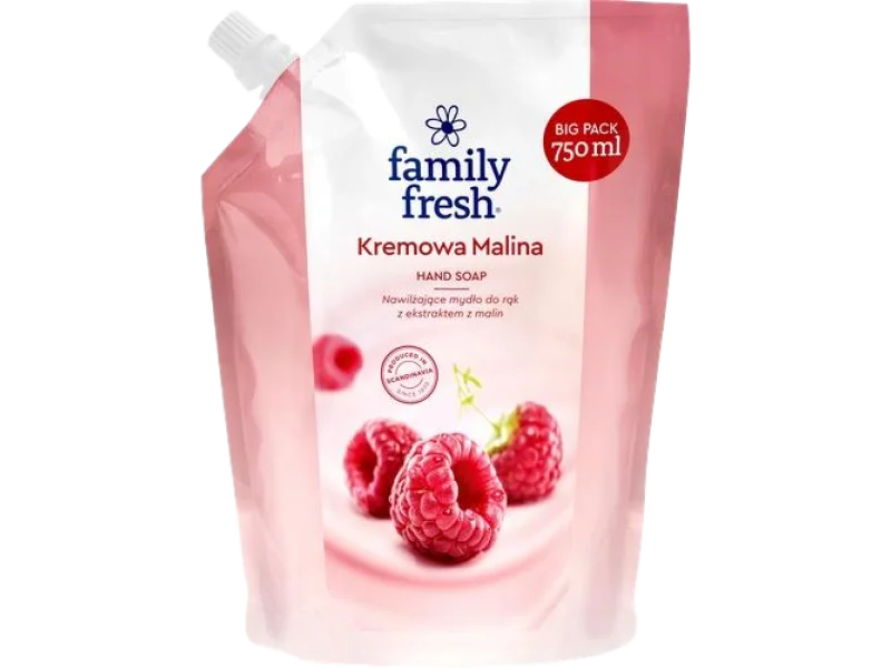 FAMILY FRESH Refill mydło do rąk kremowa malina, płyn