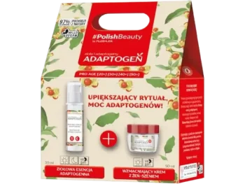Flos-Lek Adaptogen wzmacniający krem z żeń-szeniem + ziołowa esencja adaptogenna, zestaw