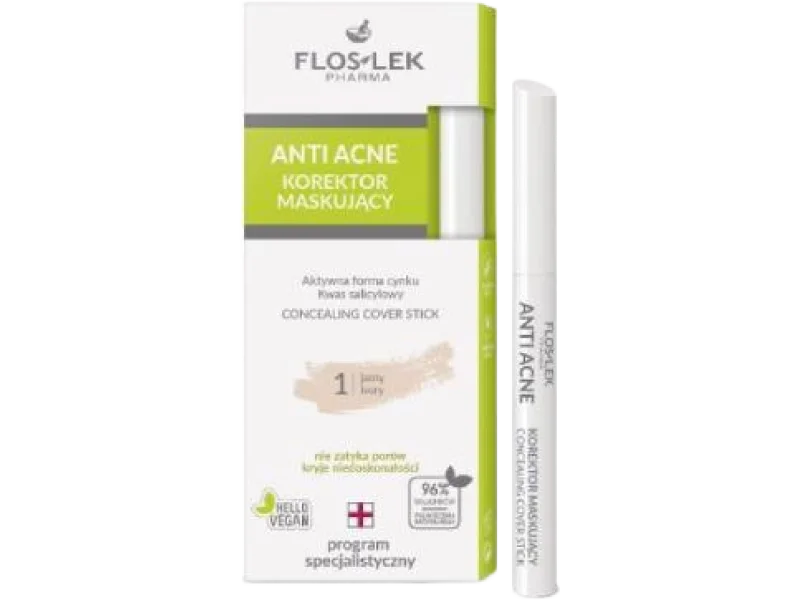 FLOS-LEK ANTI ACNE 24H SYSTEM korektor maskujący jasny 1