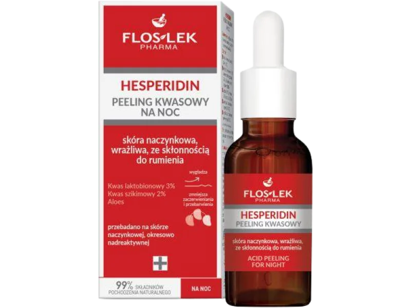 FLOS-LEK HESPERIDIN Peeling kwasowy na noc, żel