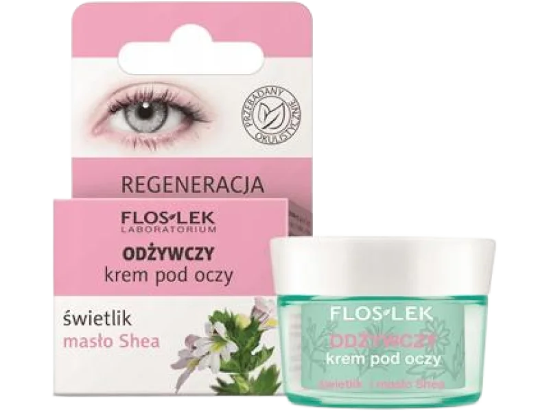 FLOS-LEK ODŻYWCZY krem pod oczy ze świetlikiem i masłem Shea