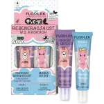 Flos-Lek Vege Lip Care regeneracja ust w 2 krokach scrub jagodowy zawrót głowy + maska do ust niebanalna tropikalna, zestaw