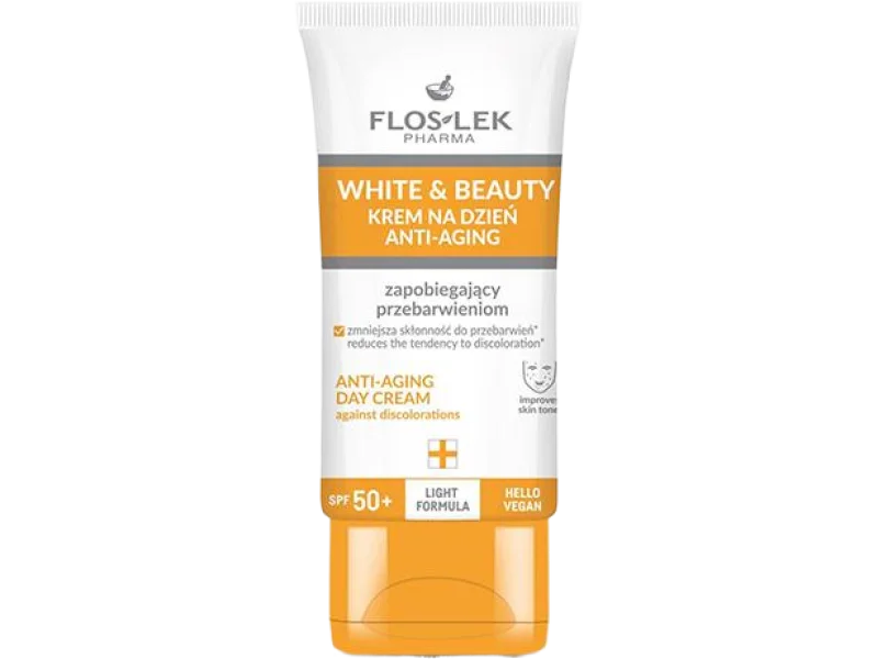 Flos Lek White & Beauty krem na dzień anti-aging zapobiegający przebarwieniom