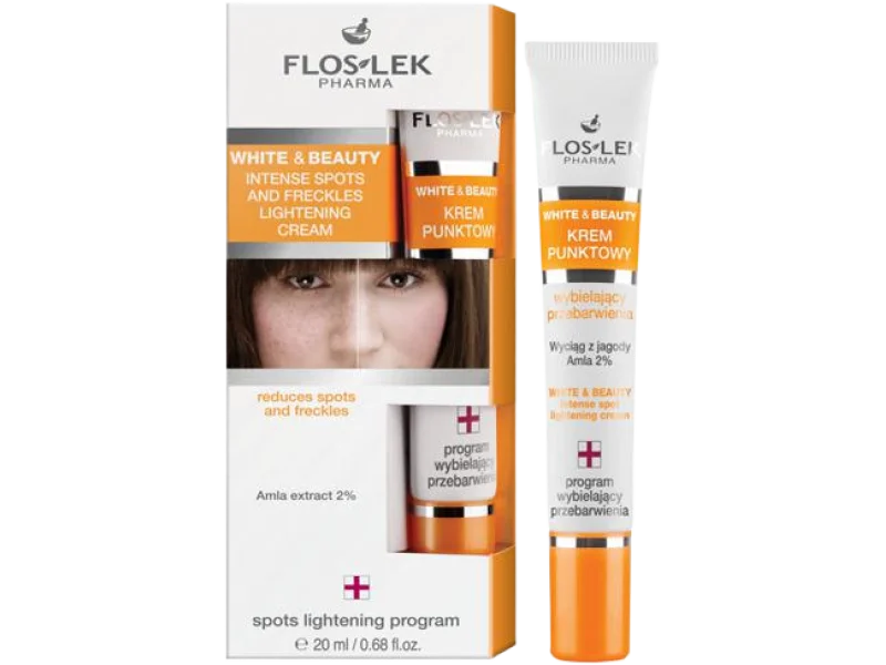 FLOS-LEK WHITE & BEAUTY krem punktowy wybielający