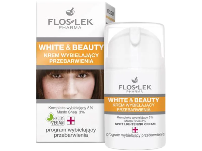 FLOS-LEK WHITE & BEAUTY wybielający przebarwienia, krem