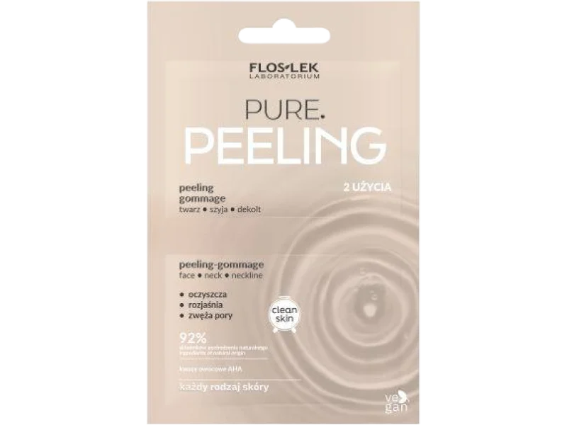 FLOSLEK PURE Peeling gommage twarz, szyja, dekolt, żel