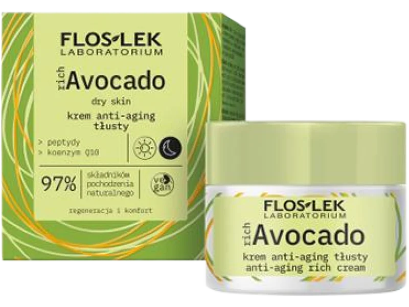Floslek richAvocado anti-aging tłusty na dzień i na noc, krem