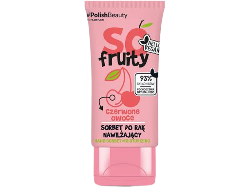 Floslek So Fruity sorbet do rąk nawilżający czerwone owoce, krem