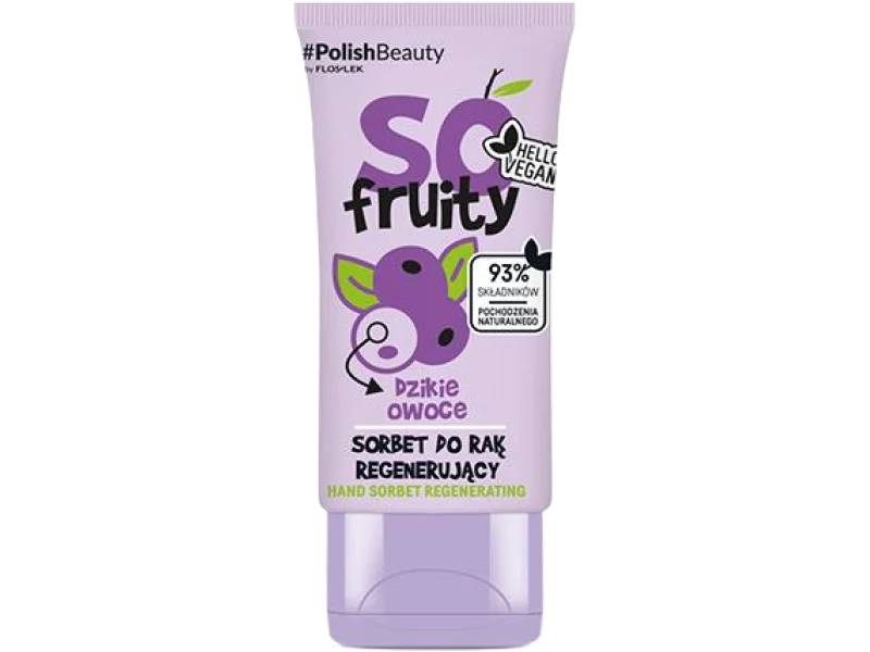 Floslek So Fruity sorbet do rąk regenerujący dzikie owoce, krem