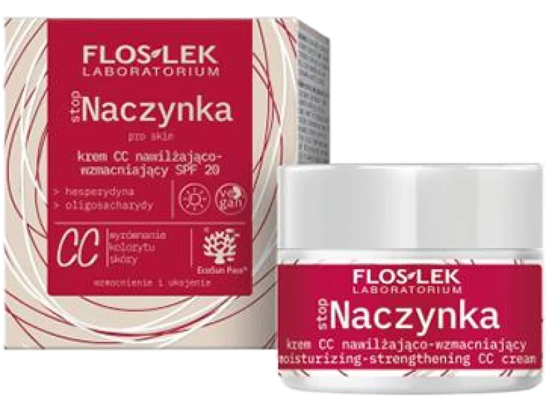 Floslek Stop Naczynka, krem CC nawilżająco-wzmacniający SPF 20 na dzień