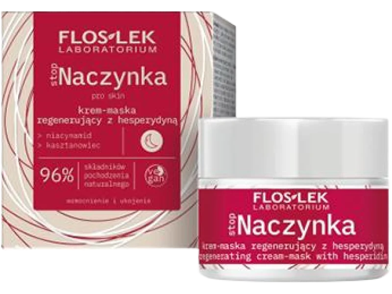 Floslek Stop Naczynka, krem-maska regenerujący z hesperydyną na noc