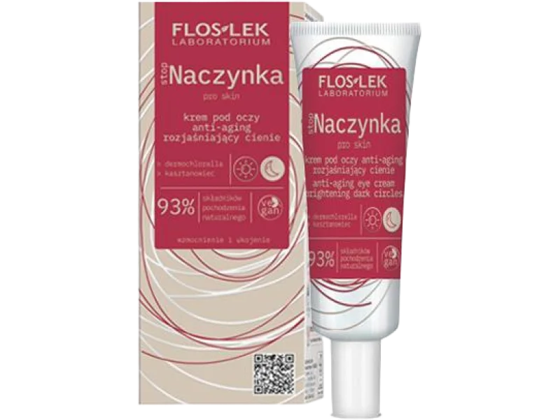 Floslek Stop Naczynka, krem pod oczy anti-aging rozjaśniający cienie