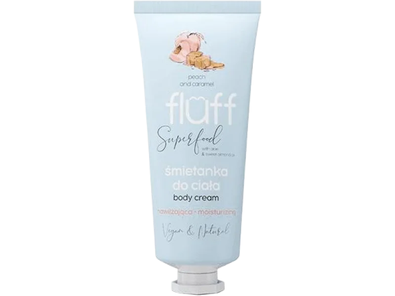 Fluff Superfood nawilżająca śmietanka do ciała brzoskwinia z karmelem, krem