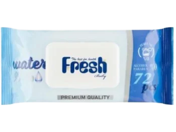 Fresh Baby nawilżane z klipsem niebieskie, chusteczki